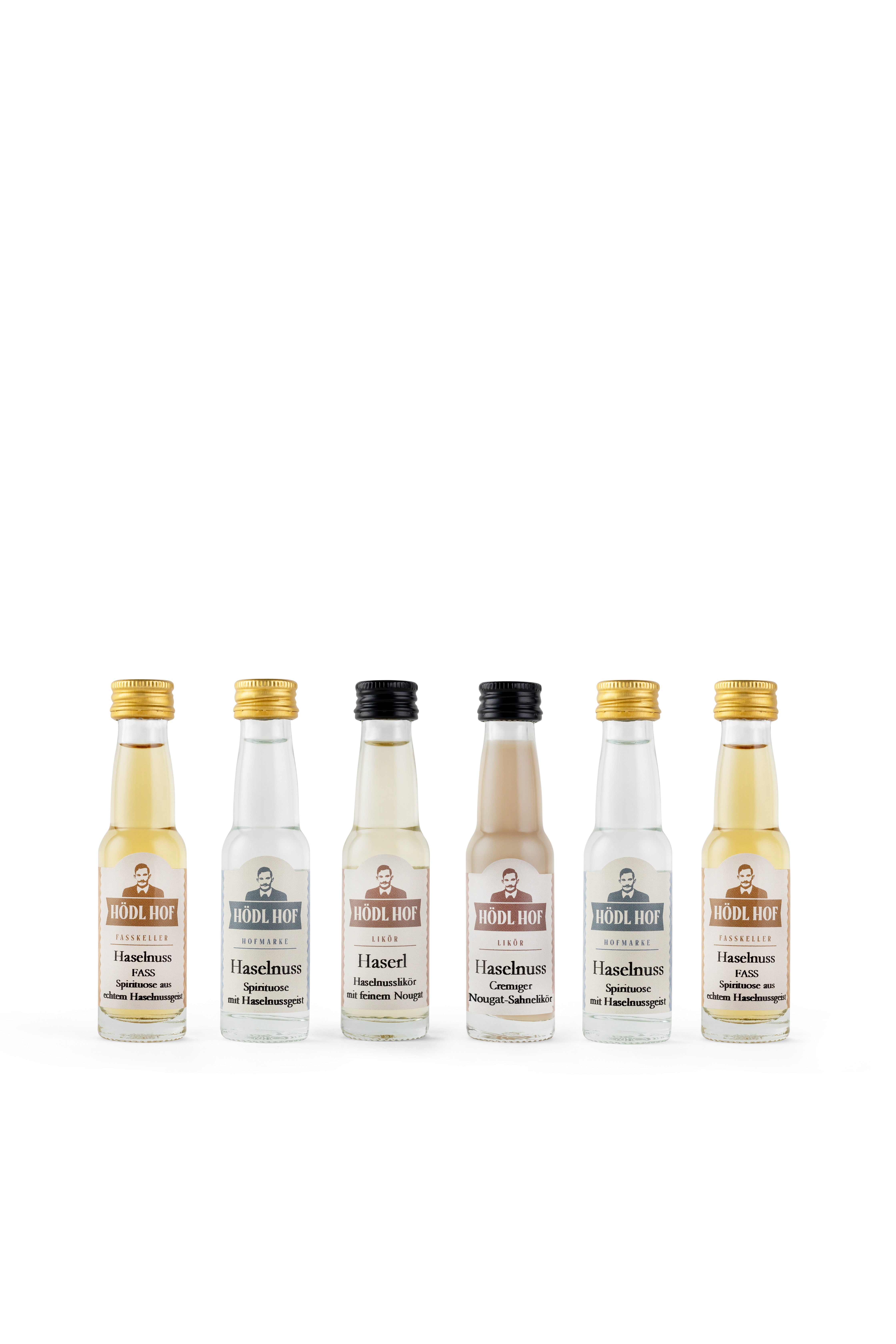 Hödl Hof Haselnussschnaps & Co Miniaturen Probierset | 6x0,02l